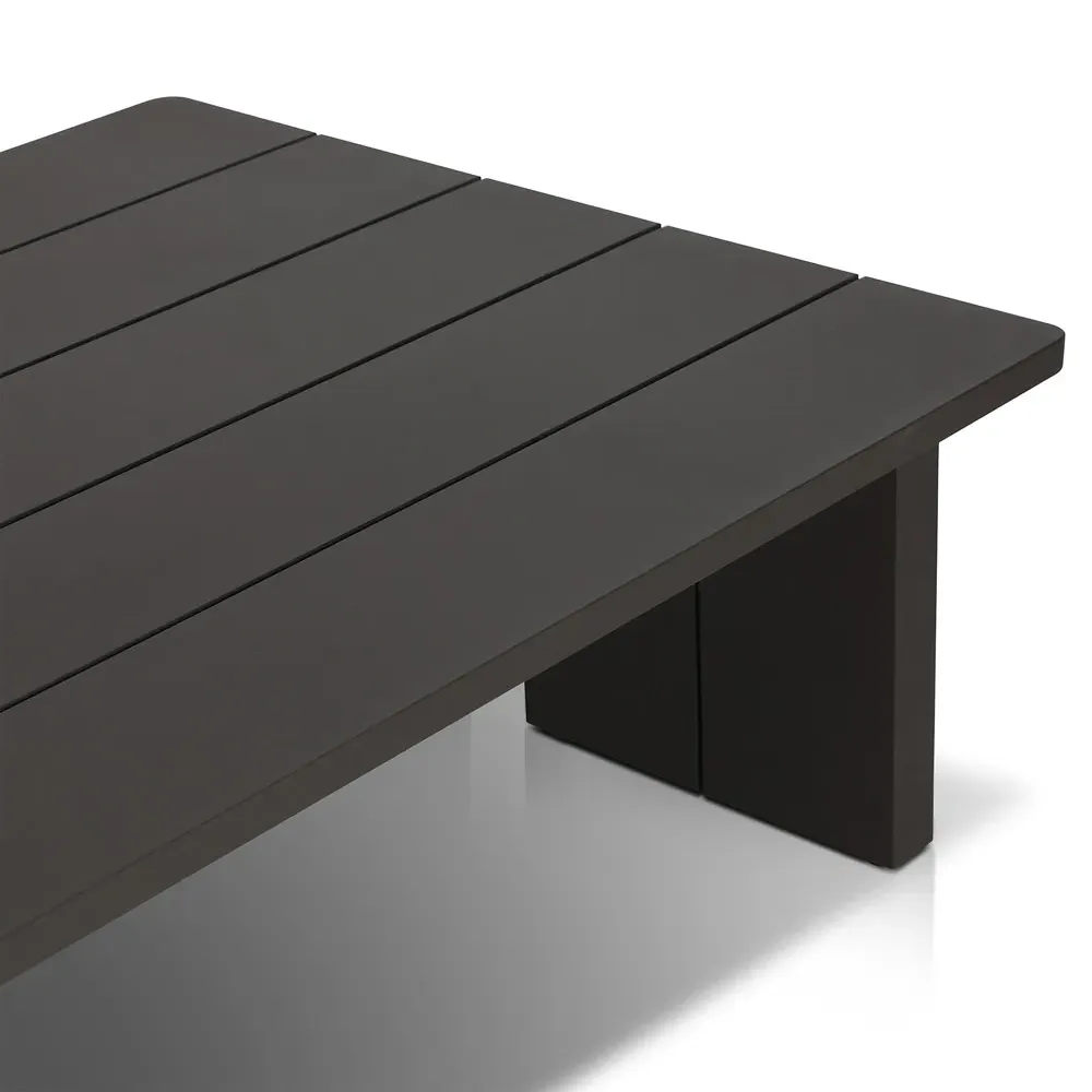 Charles Rectangular Outdoor Coffee Table - Dark Bronze, Aluminum