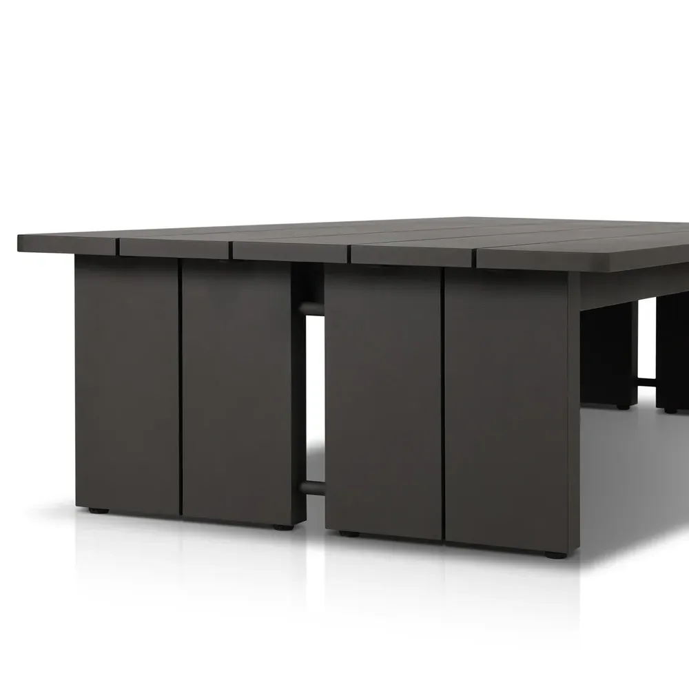 Charles Rectangular Outdoor Coffee Table - Dark Bronze, Aluminum