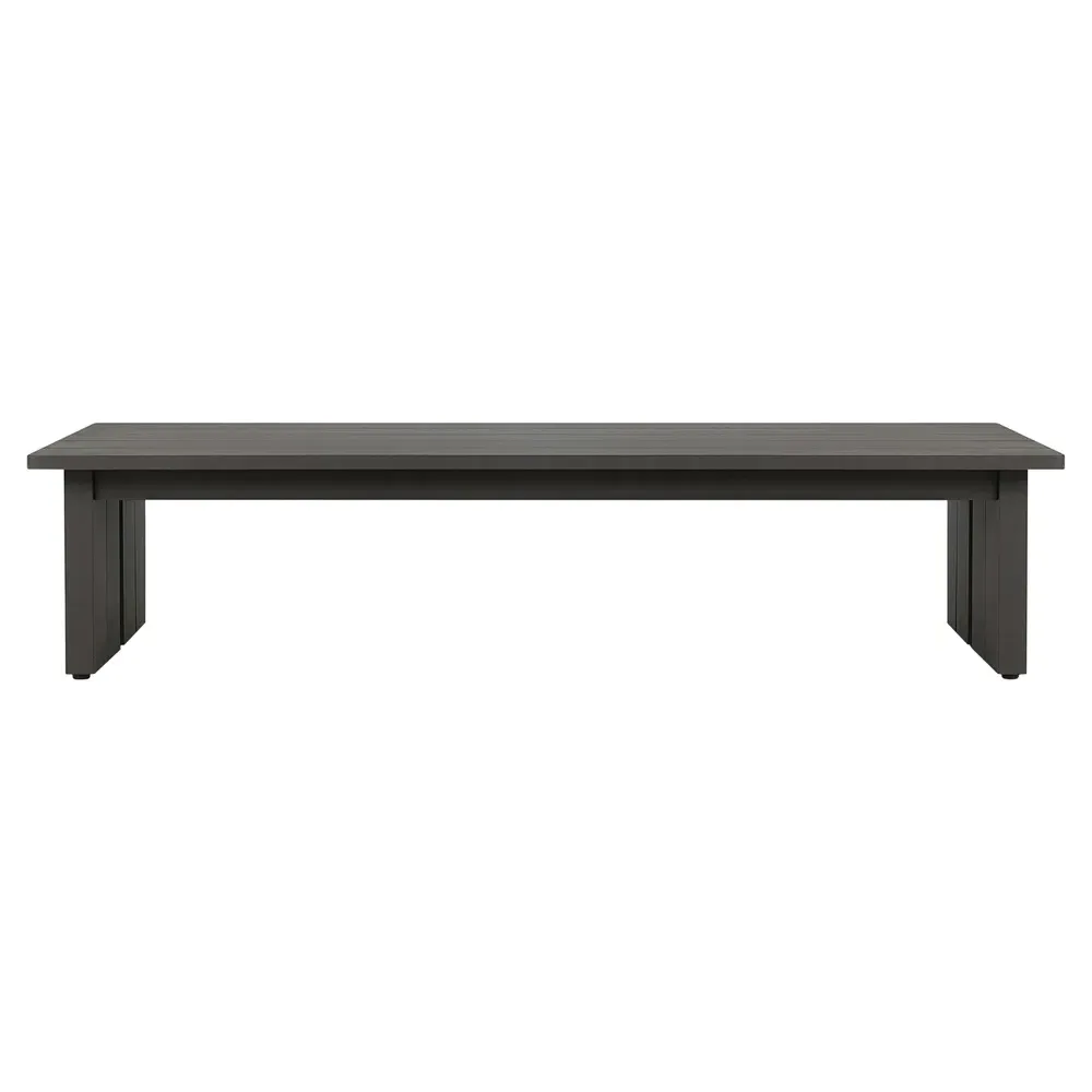 Charles Rectangular Outdoor Coffee Table - Dark Bronze, Aluminum