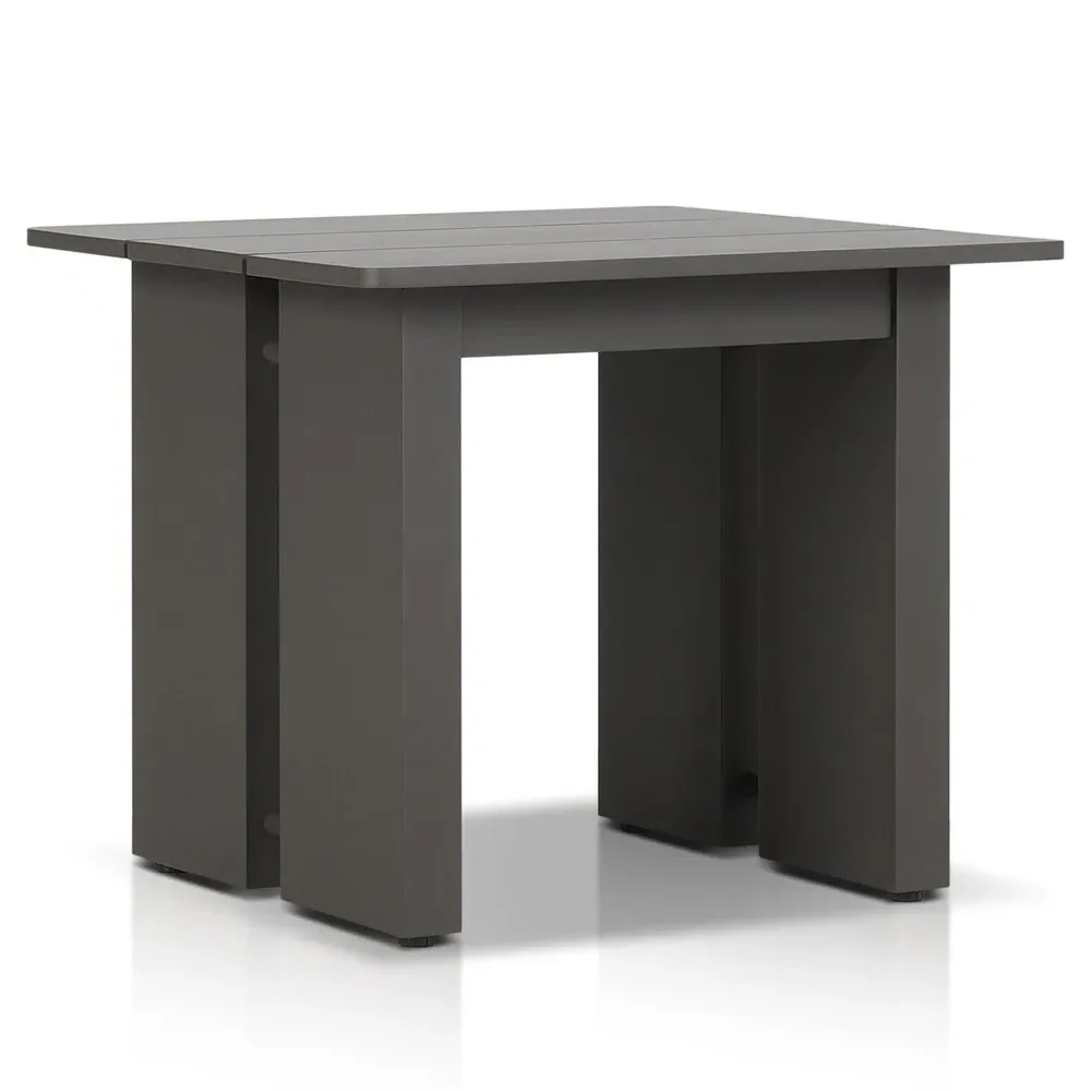 Charles Square Outdoor Side Table - Dark Bronze, Aluminum