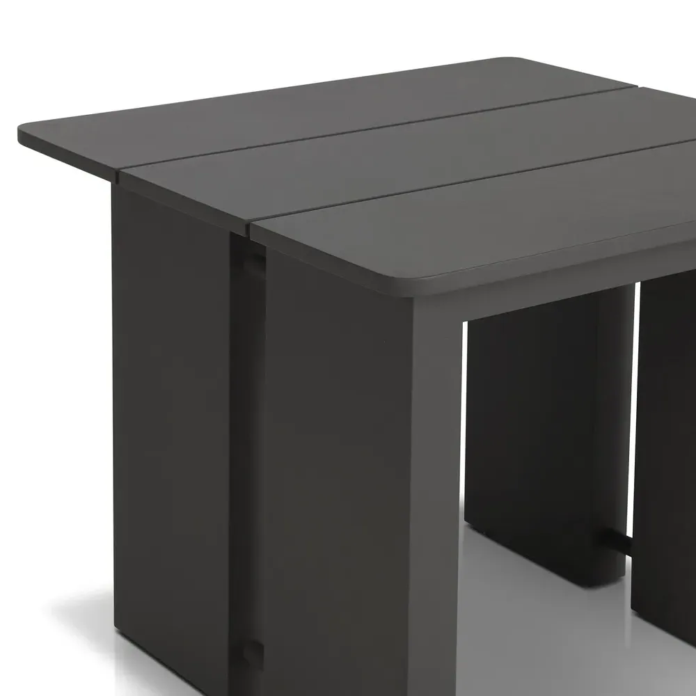 Charles Square Outdoor Side Table - Dark Bronze, Aluminum