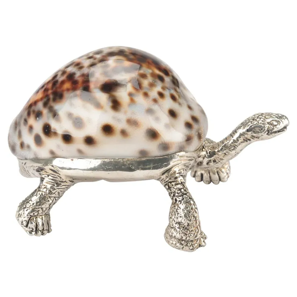 Charles Turtle Paperweight - Silver, Brass