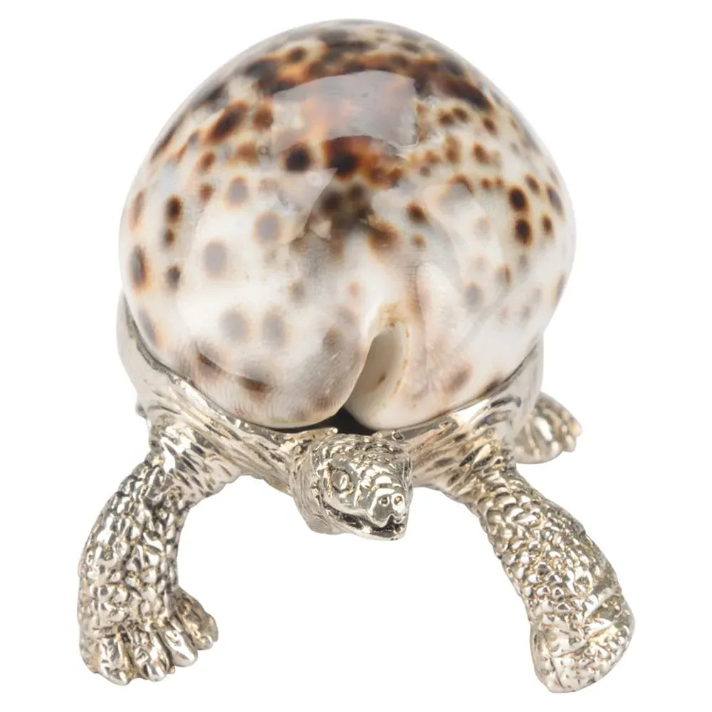 Charles Turtle Paperweight - Silver, Brass