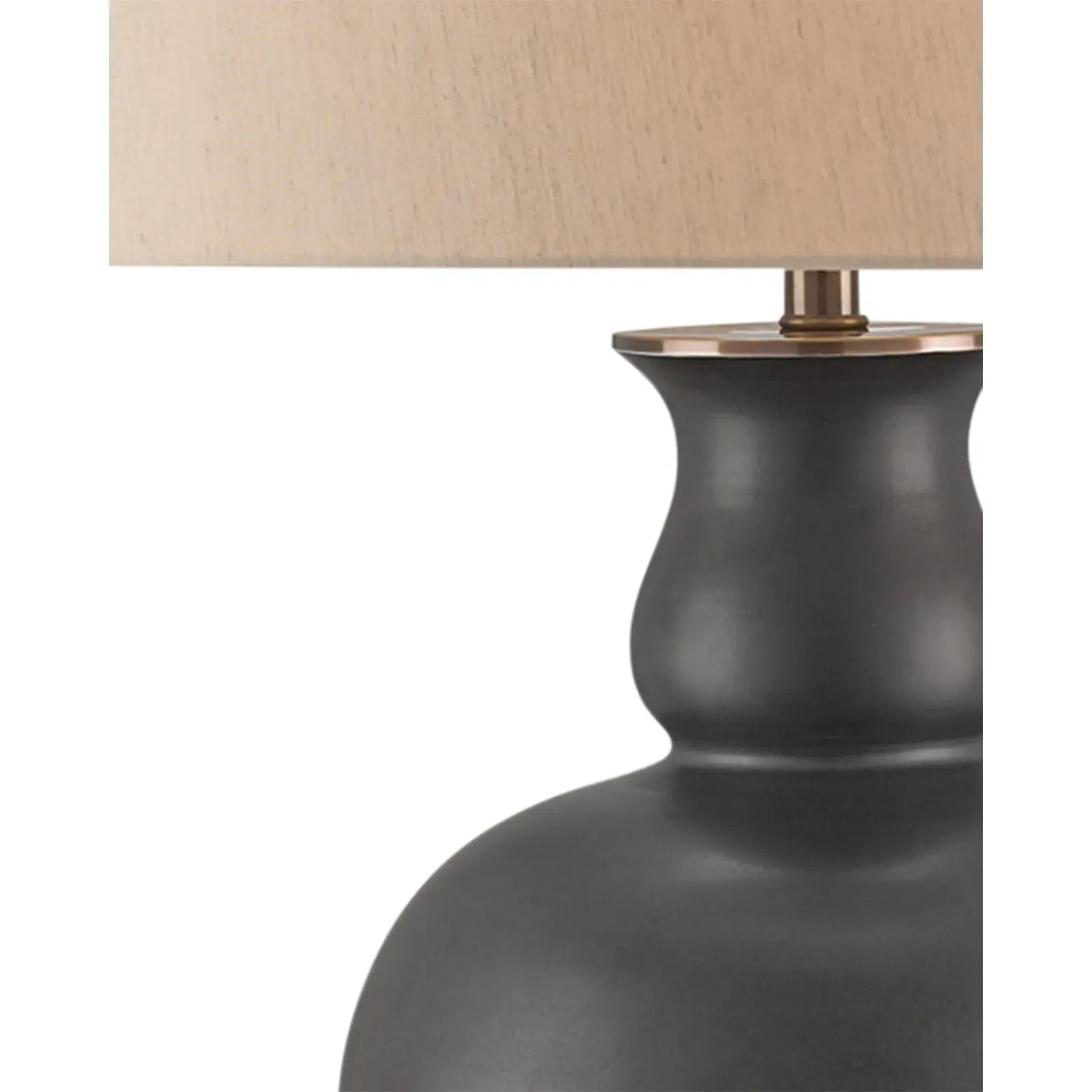 Charleston Ceramic Table Lamp - Black