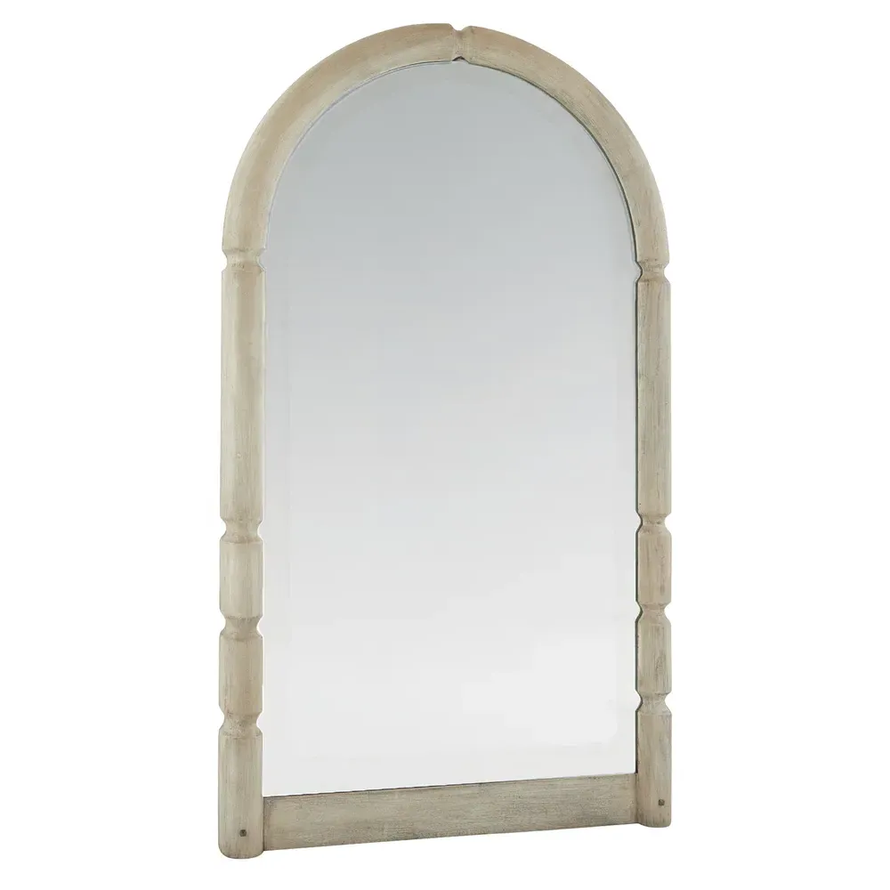 Charleston Full Length Floor Mirror - Grey, Wood