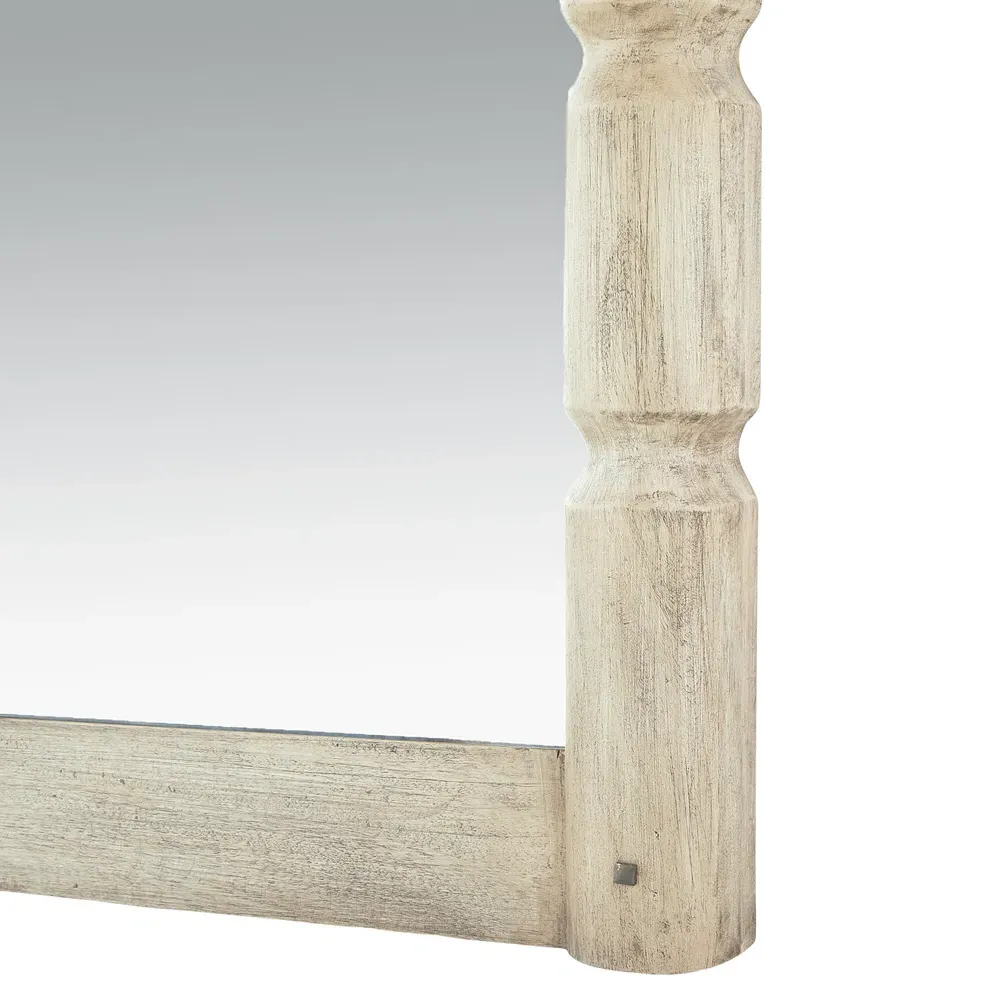 Charleston Full Length Floor Mirror - Grey, Wood