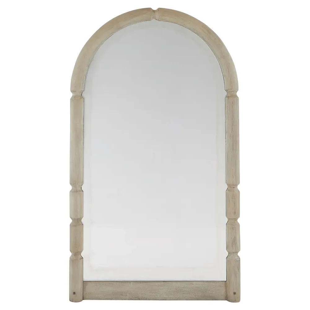 Charleston Full Length Floor Mirror - Grey, Wood
