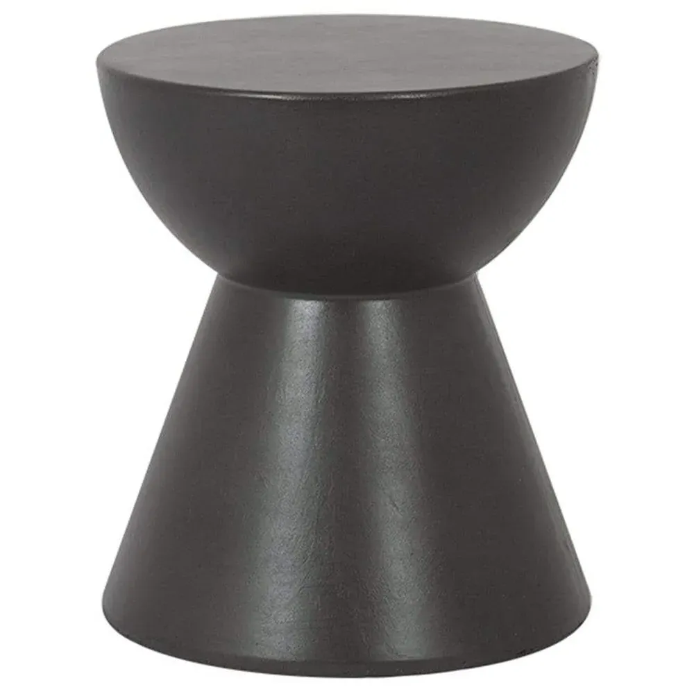 Charlie Round Outdoor Side Table - Grey, Glass Fiber Concrete image