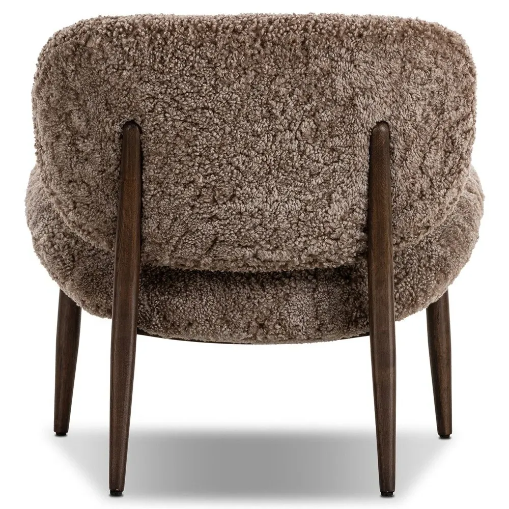 Charlie Slipper Chair - Taupe, Ash Wood