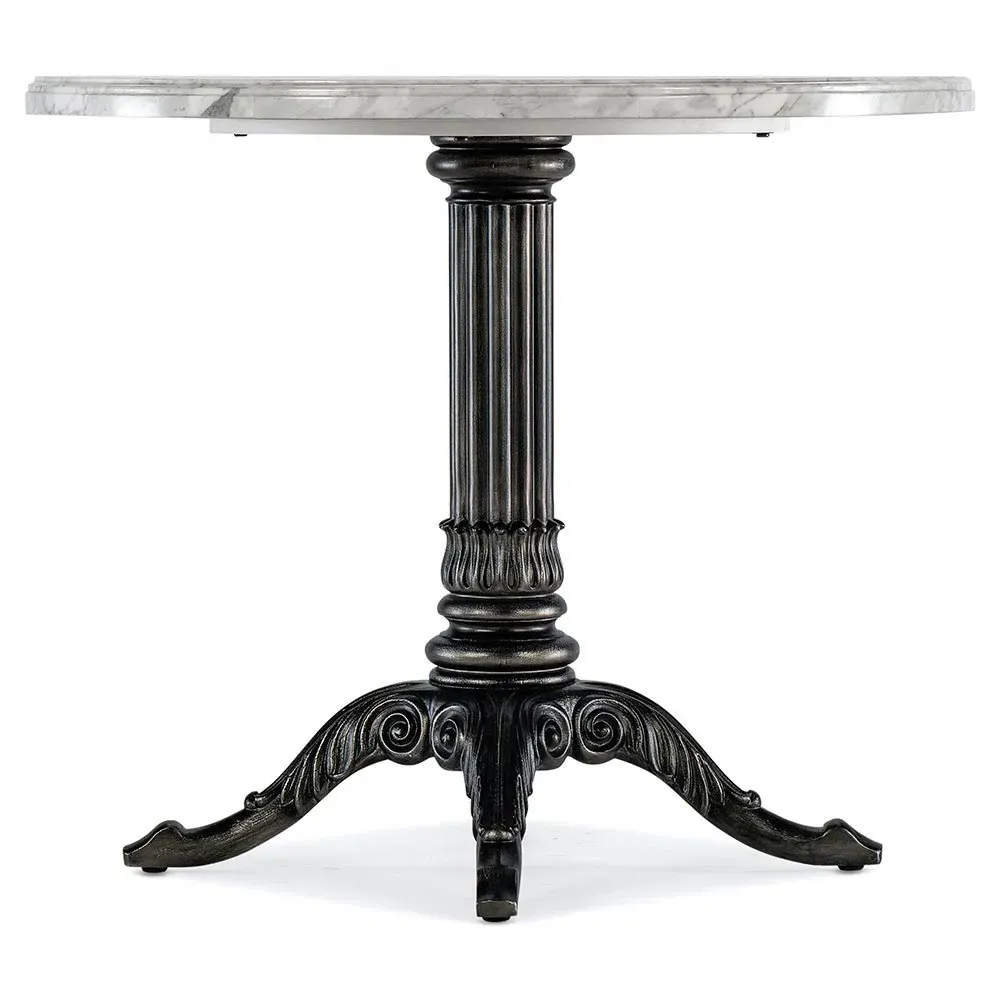 Charlotte Round Bistro Table - Black, Stone