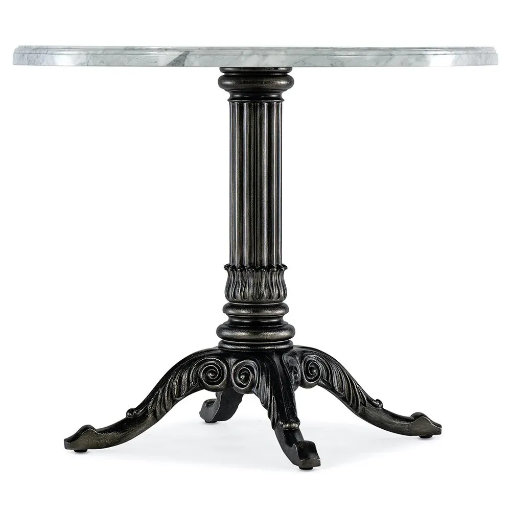 Charlotte Round Bistro Table - Black, Stone