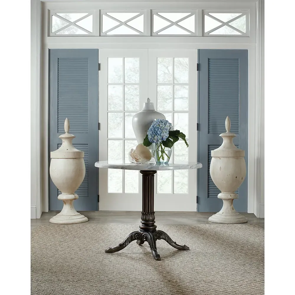 Charlotte Round Bistro Table - Black, Stone