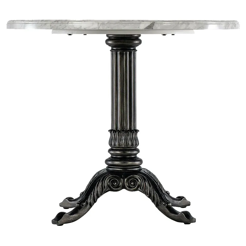 Charlotte Round Bistro Table - Black, Stone image