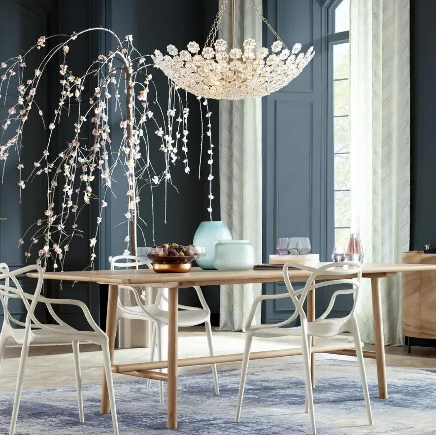 Charlotte Steel Chandelier - Natural Brass