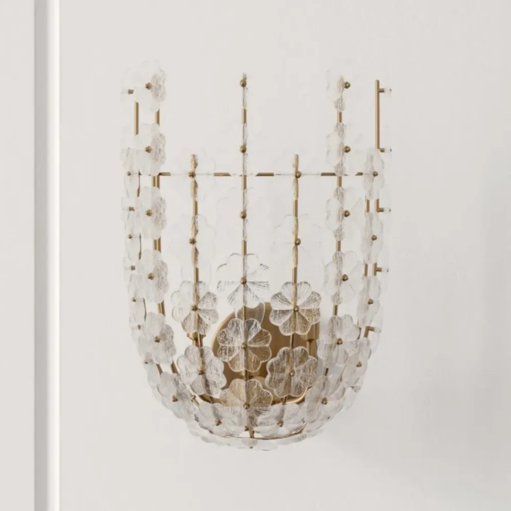 Charlotte Steel Sconce - Natural Brass
