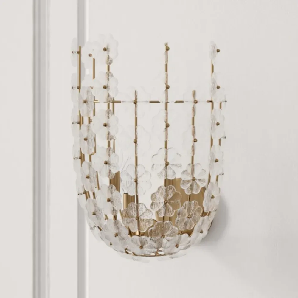 Charlotte Steel Sconce - Natural Brass
