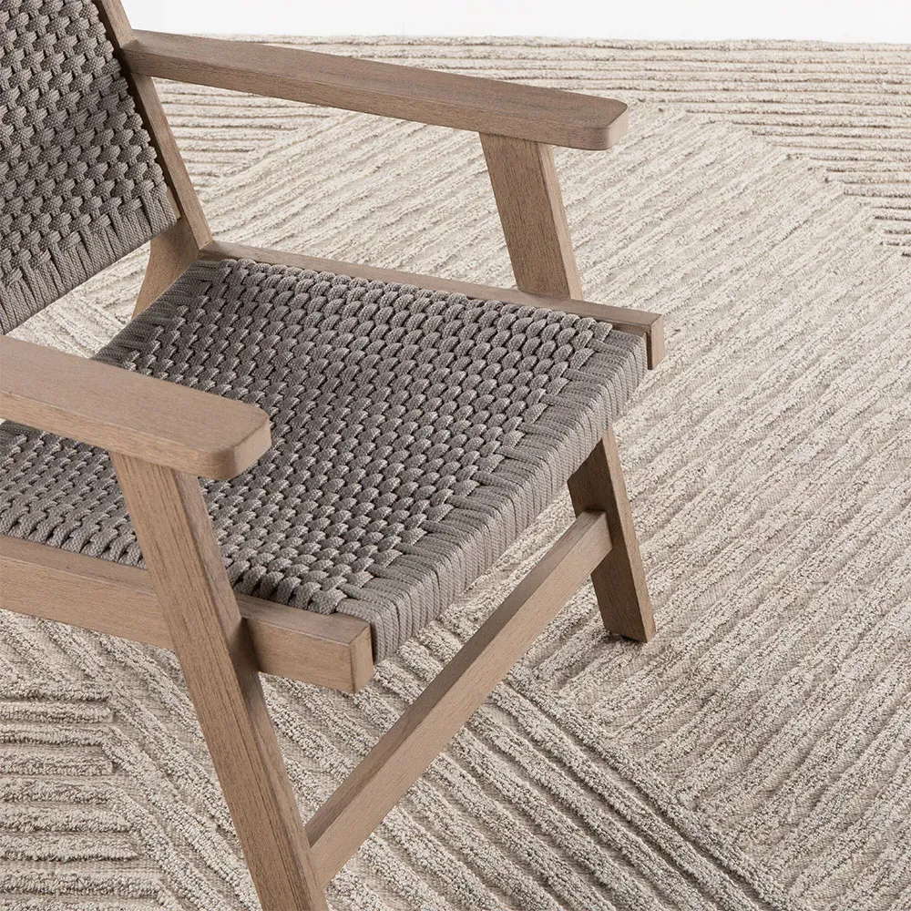 Chase 9x12 Indoor Outdoor Rug - Beige, Recycled PET