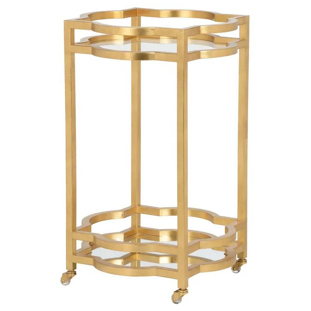 Chase Bar Cart - Gold, Metal