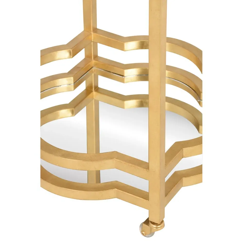 Chase Bar Cart - Gold, Metal