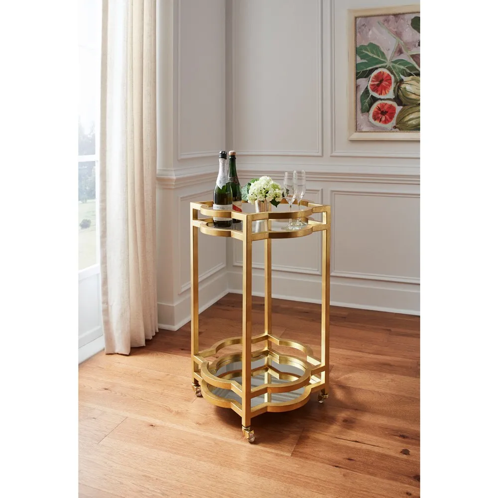 Chase Bar Cart - Gold, Metal
