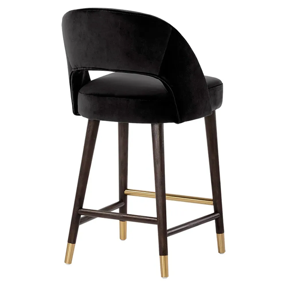 Cheekra Counter Stool with Footrest - Black