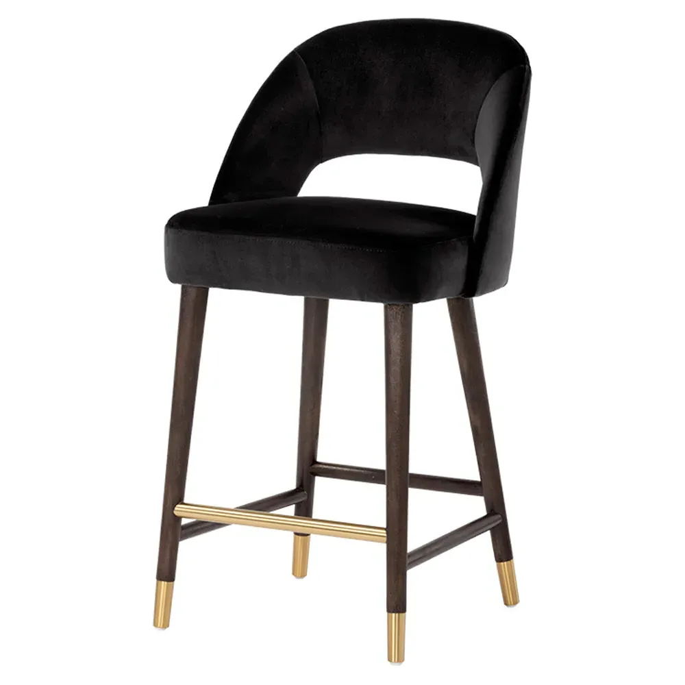 Cheekra Counter Stool with Footrest - Black