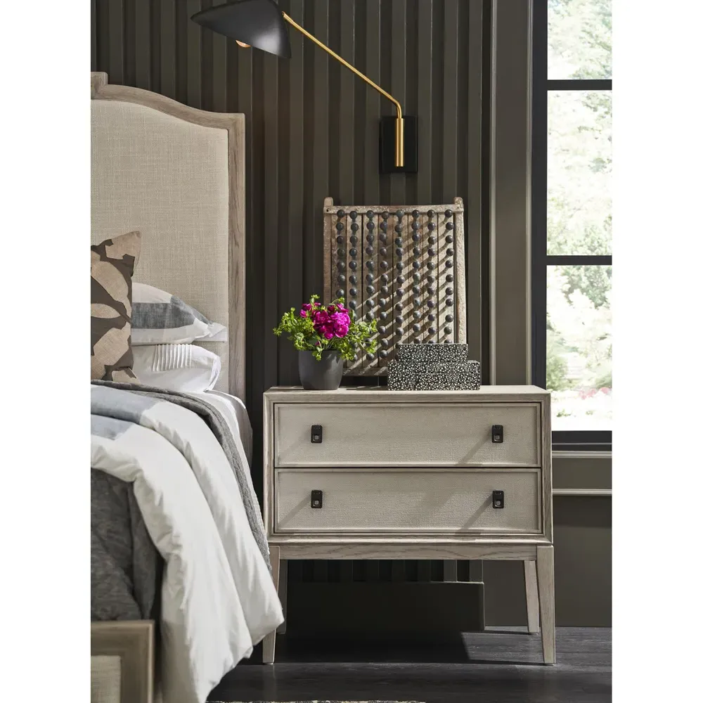 Chelle King Size Panel Bed - Beige, Oak