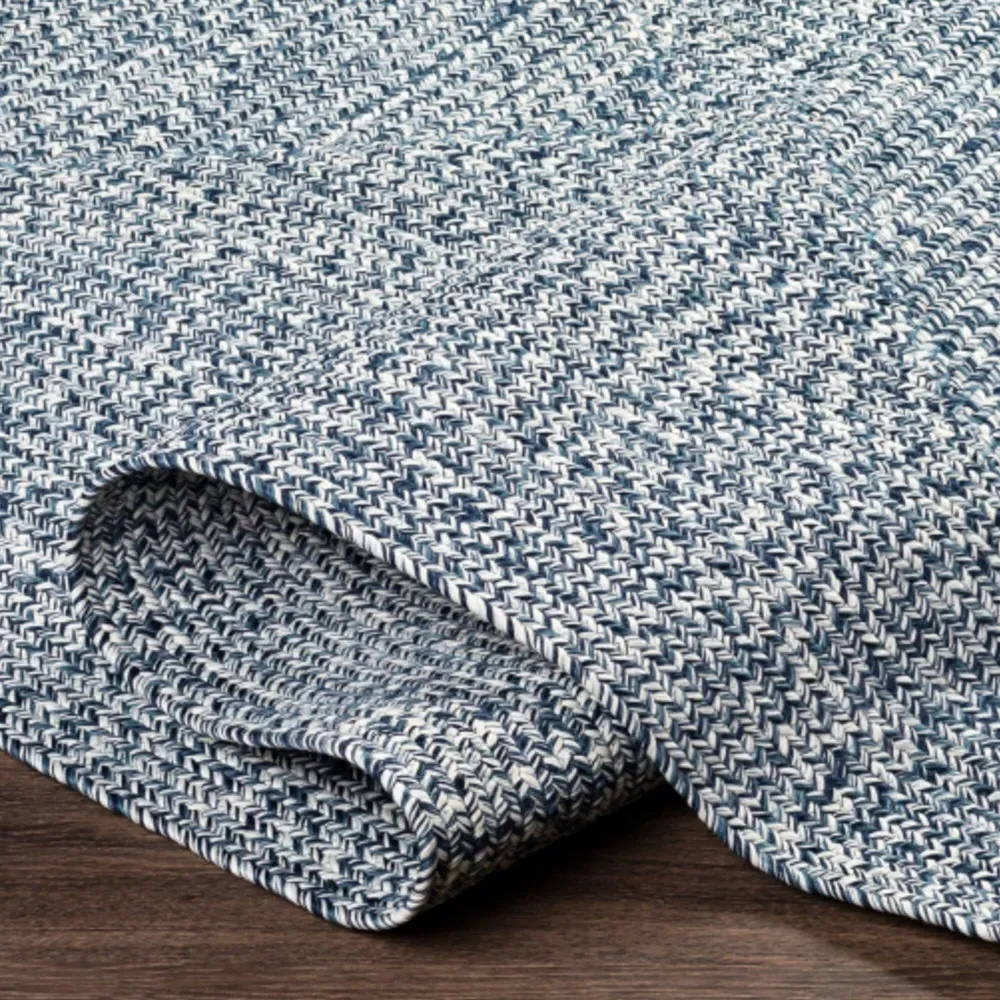 Chelsea 2.5x8 Textured Indoor Outdoor Rug - Blue, Polypropylene