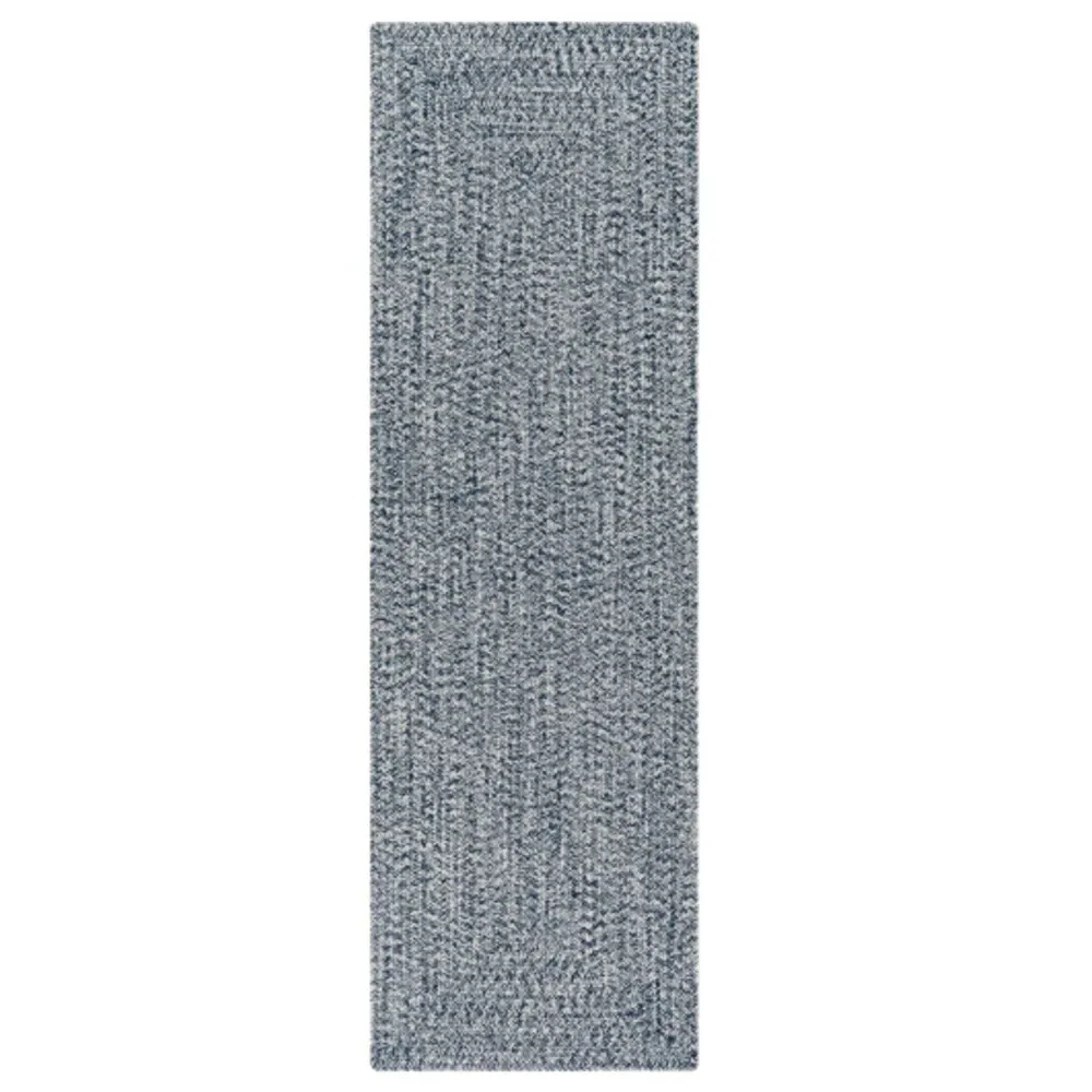 Chelsea 2.5x8 Textured Indoor Outdoor Rug - Blue, Polypropylene