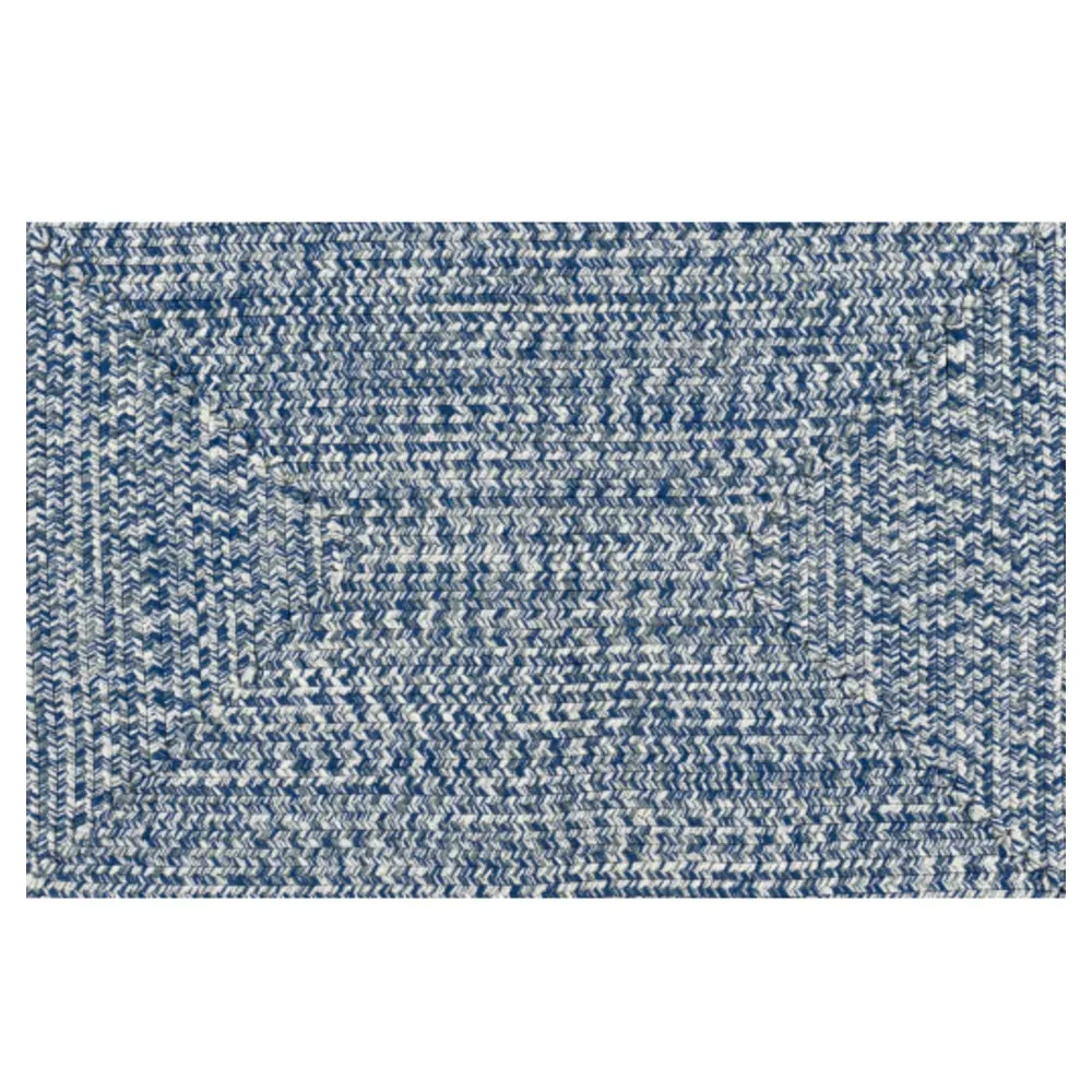 Chelsea 5x7.5 Textured Indoor Outdoor Rug - Blue, Polypropylene