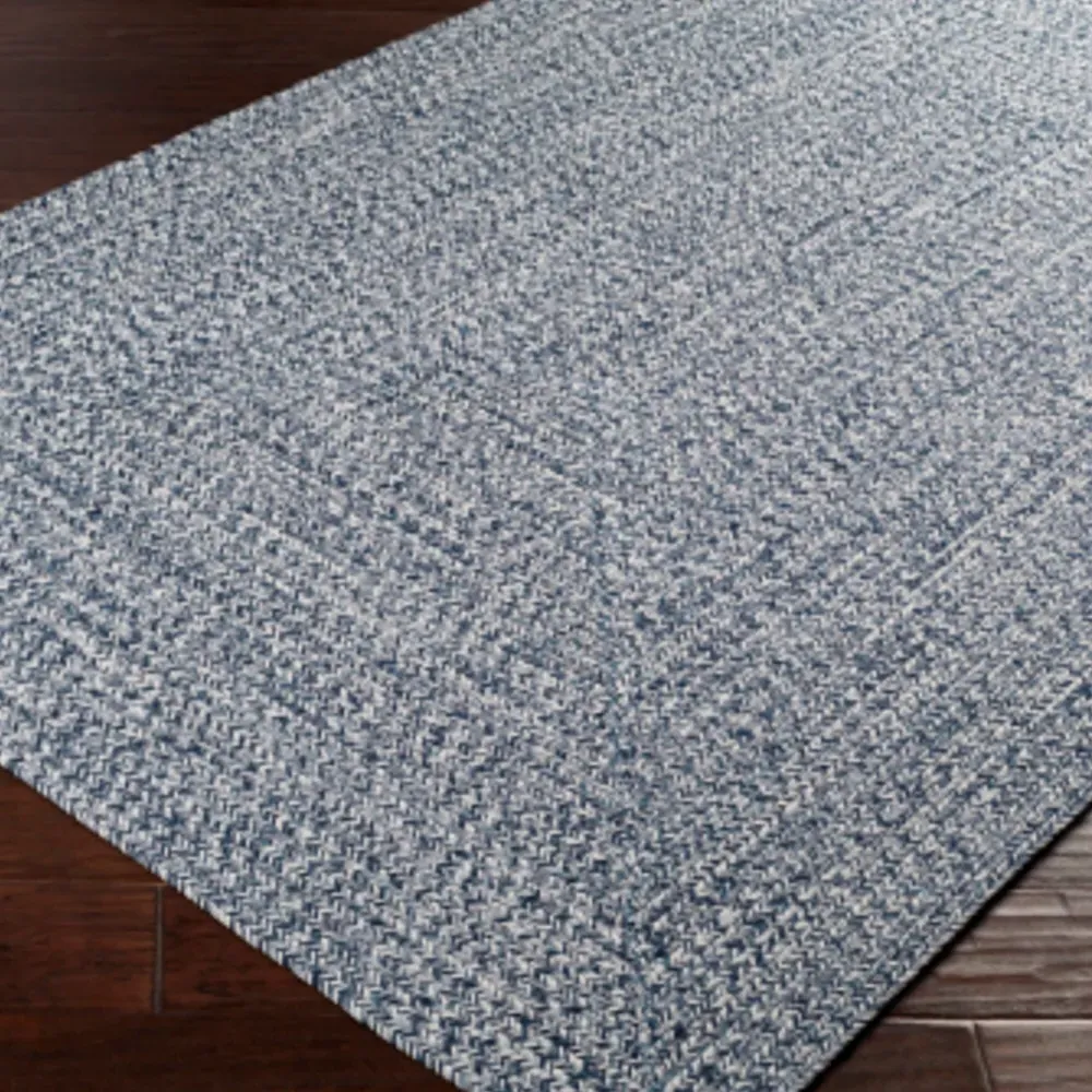 Chelsea 5x7.5 Textured Indoor Outdoor Rug - Blue, Polypropylene
