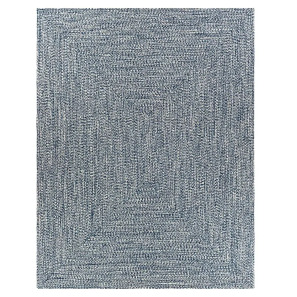 Chelsea 7x9 Textured Indoor Outdoor Rug - Blue, Polypropylene
