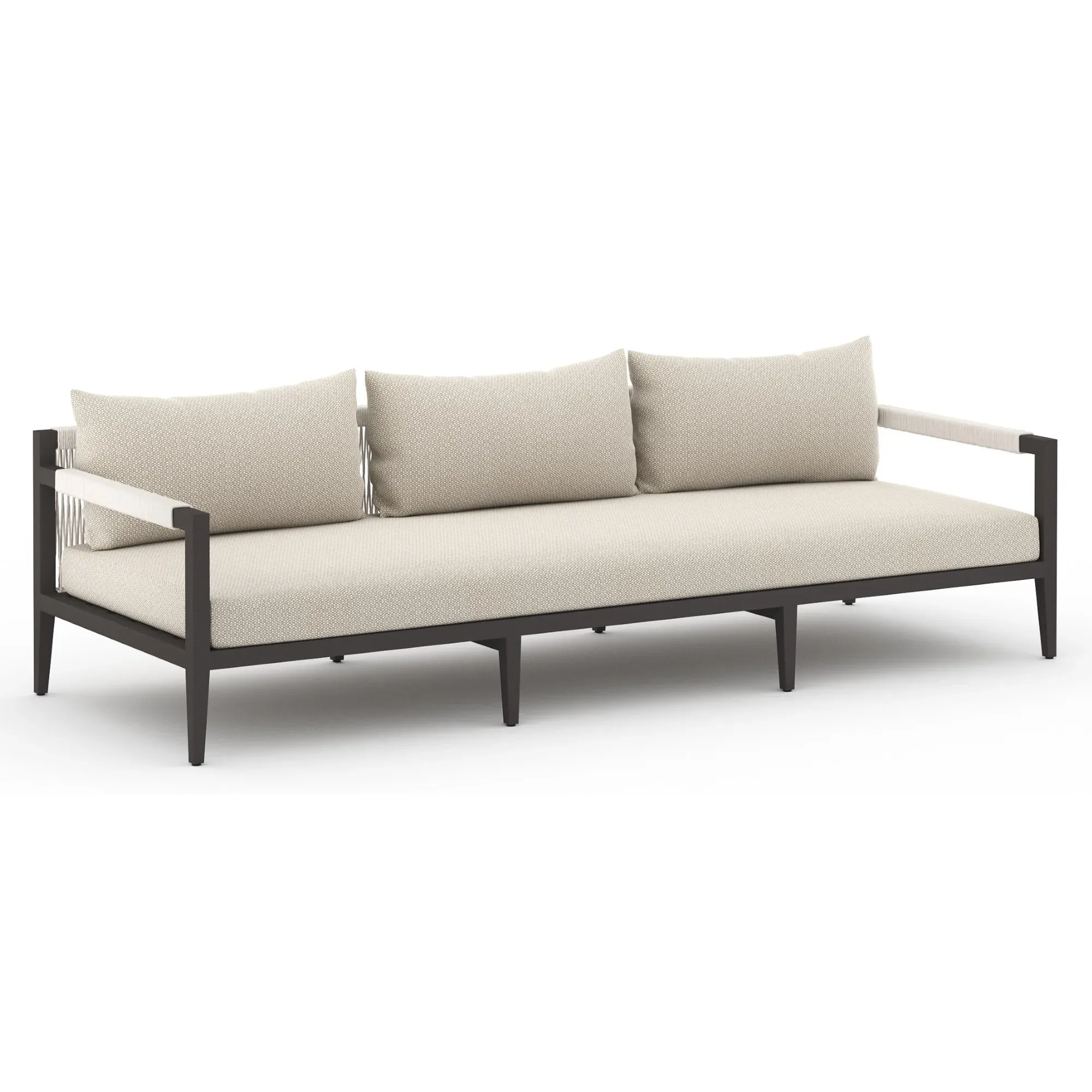 Cheryl Large Outdoor Sofa - Beige, Aluminum