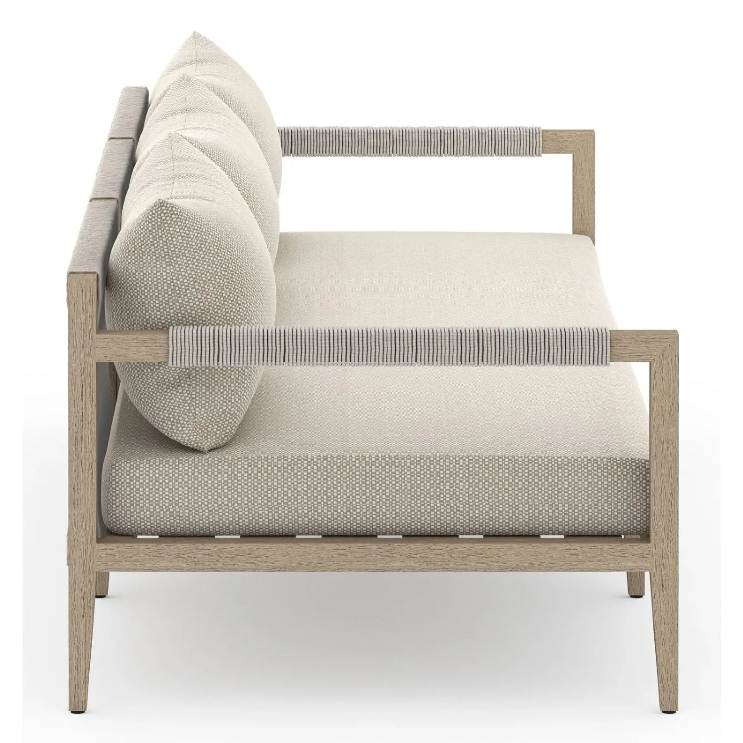 Cheryl Large Outdoor Sofa - Beige, Teak