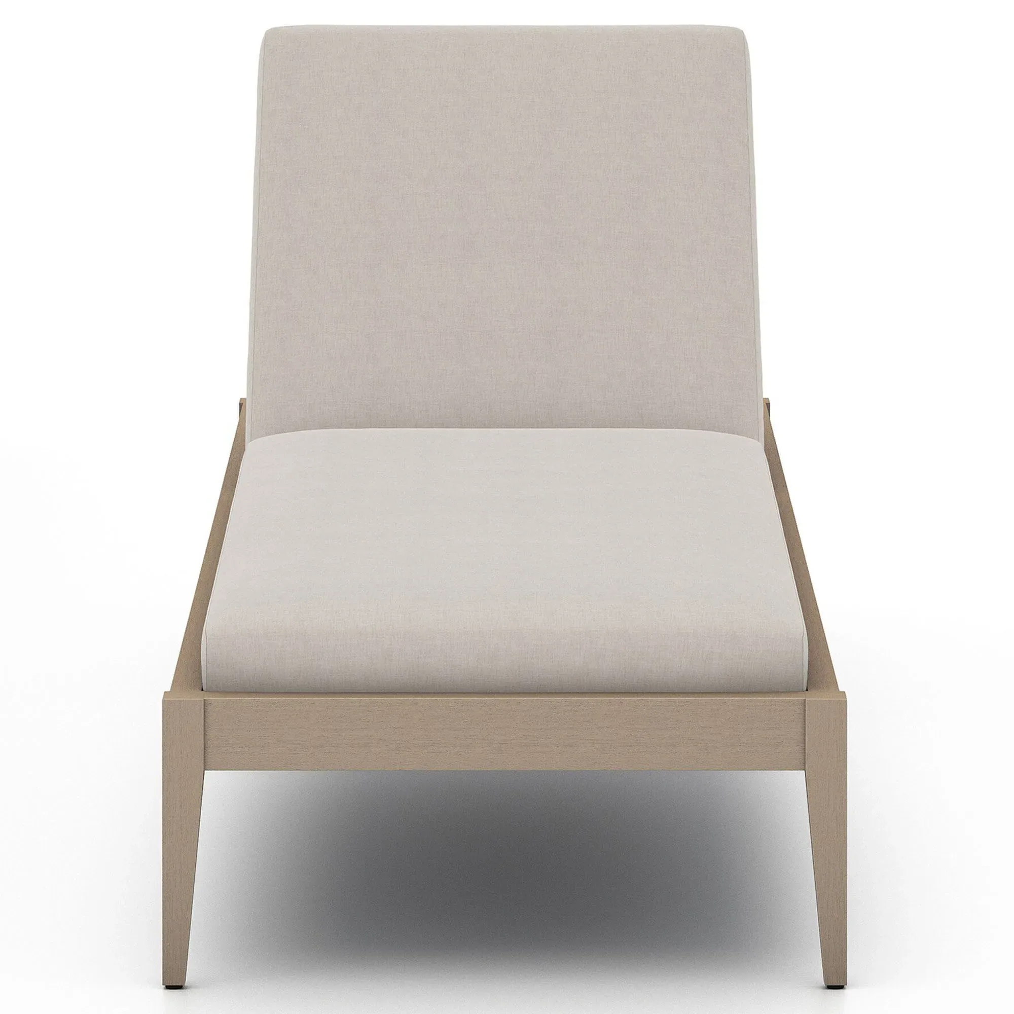 Cheryl Outdoor Chaise Lounge - Light Grey, Teak