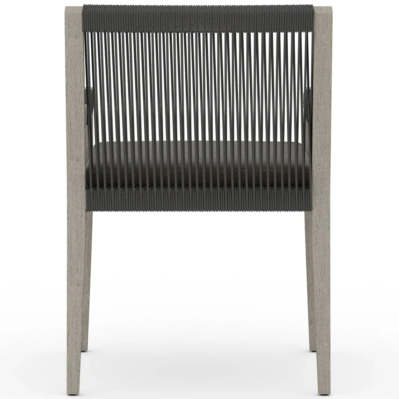 Cheryl Outdoor Dining Arm Chair - Black, Teak