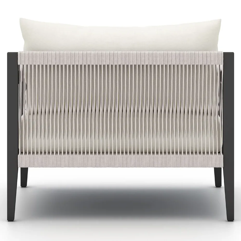 Cheryl Outdoor Dining Arm Chair - White, Aluminum