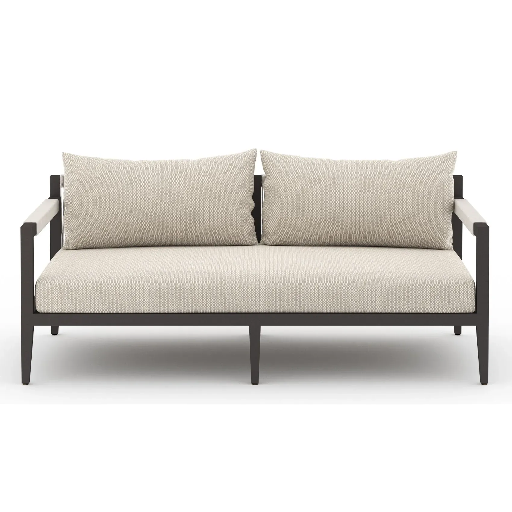 Cheryl Small Outdoor Sofa - Beige, Aluminum