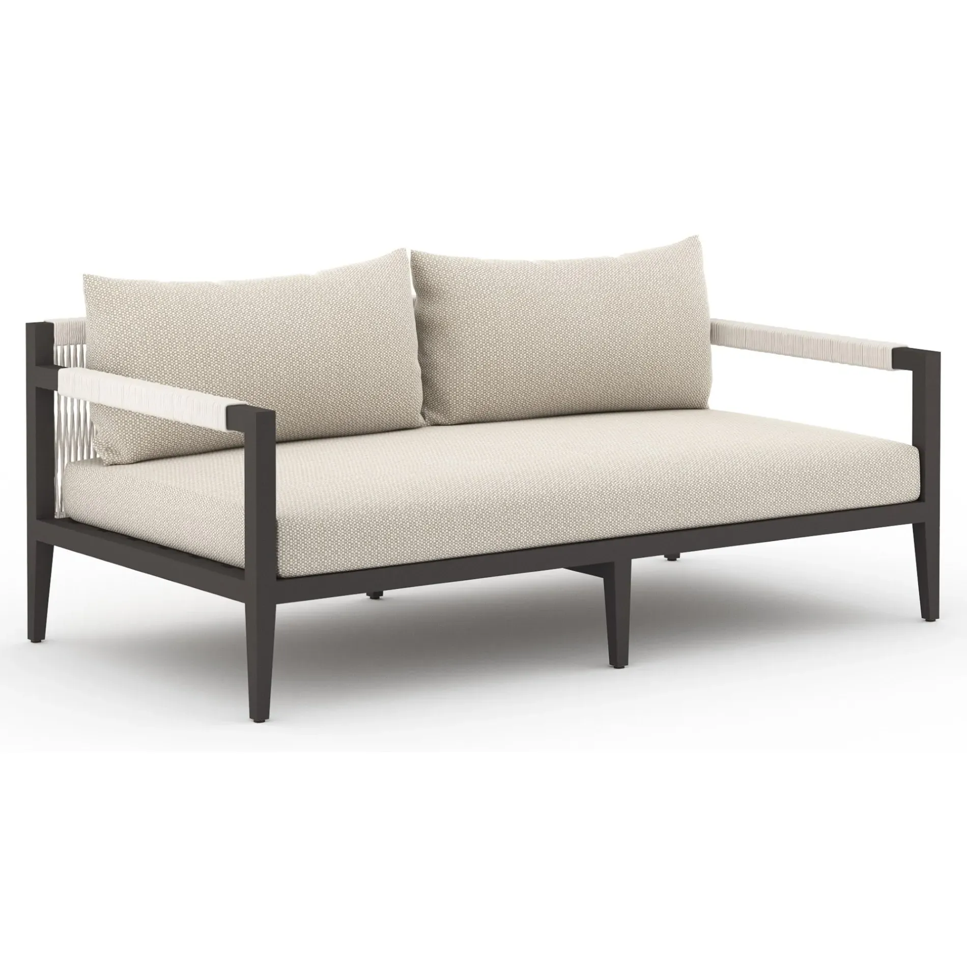 Cheryl Small Outdoor Sofa - Beige, Aluminum image