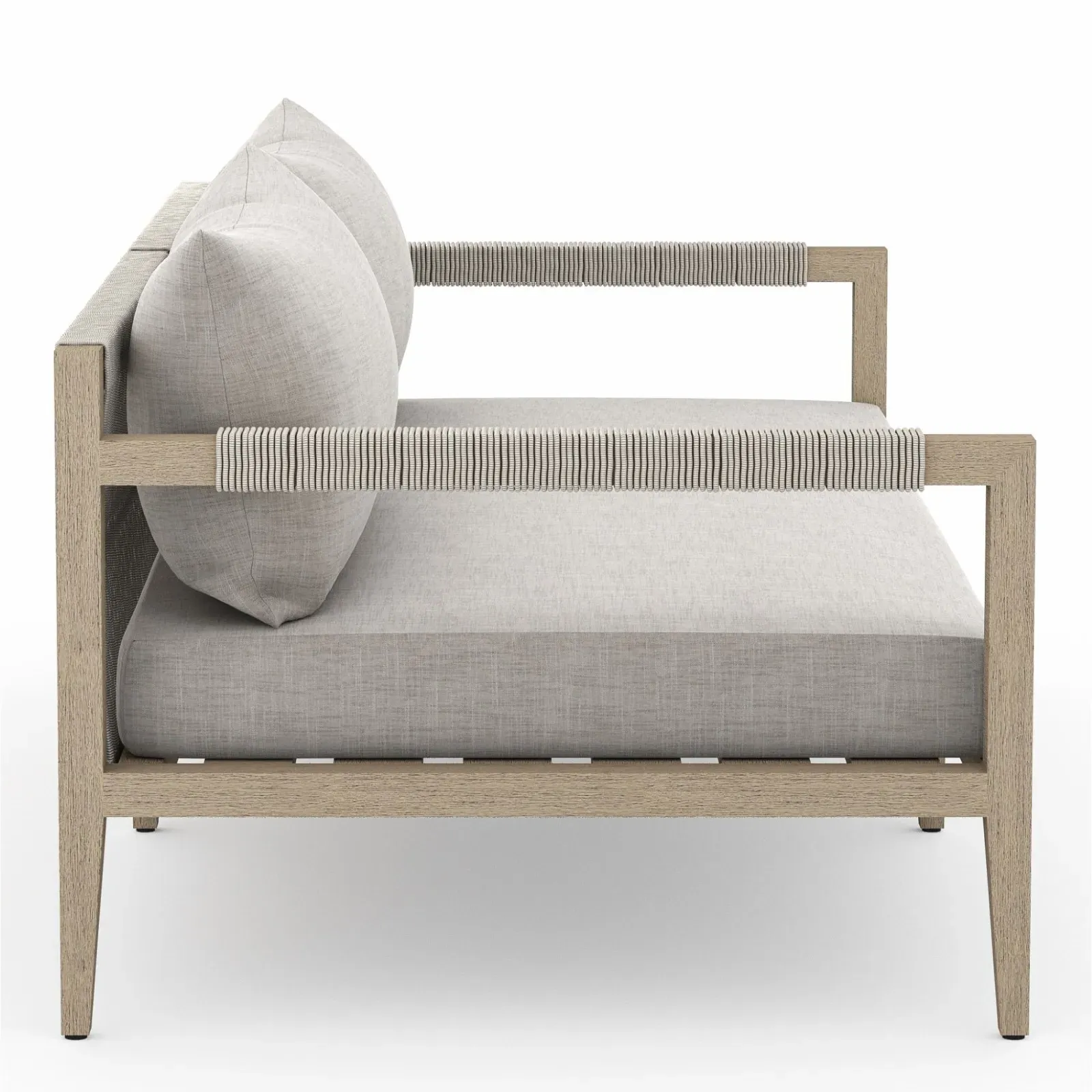 Cheryl Small Outdoor Sofa - Grey, Teak
