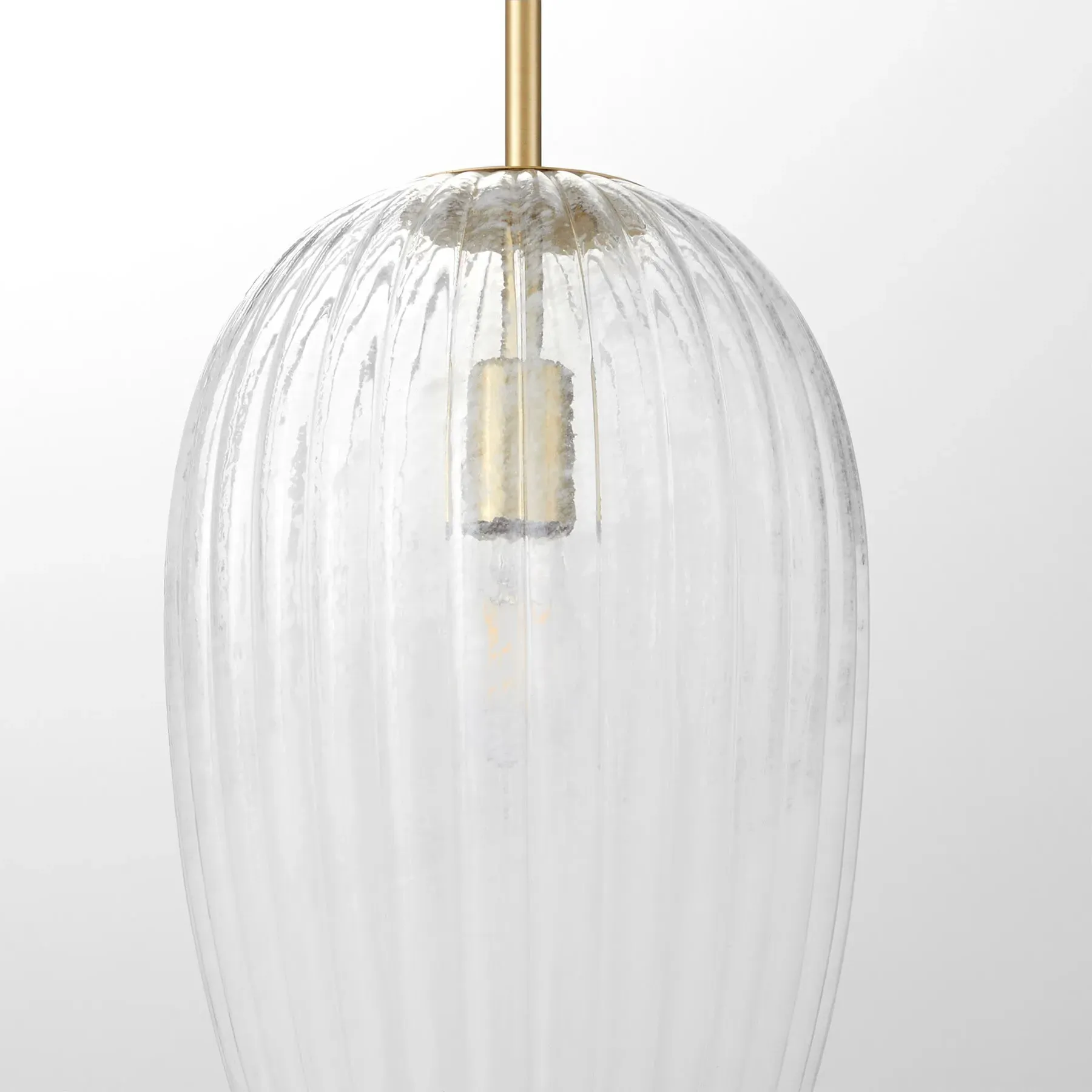 Cheryl Small Single Pendant Light - White, Aged Brass
