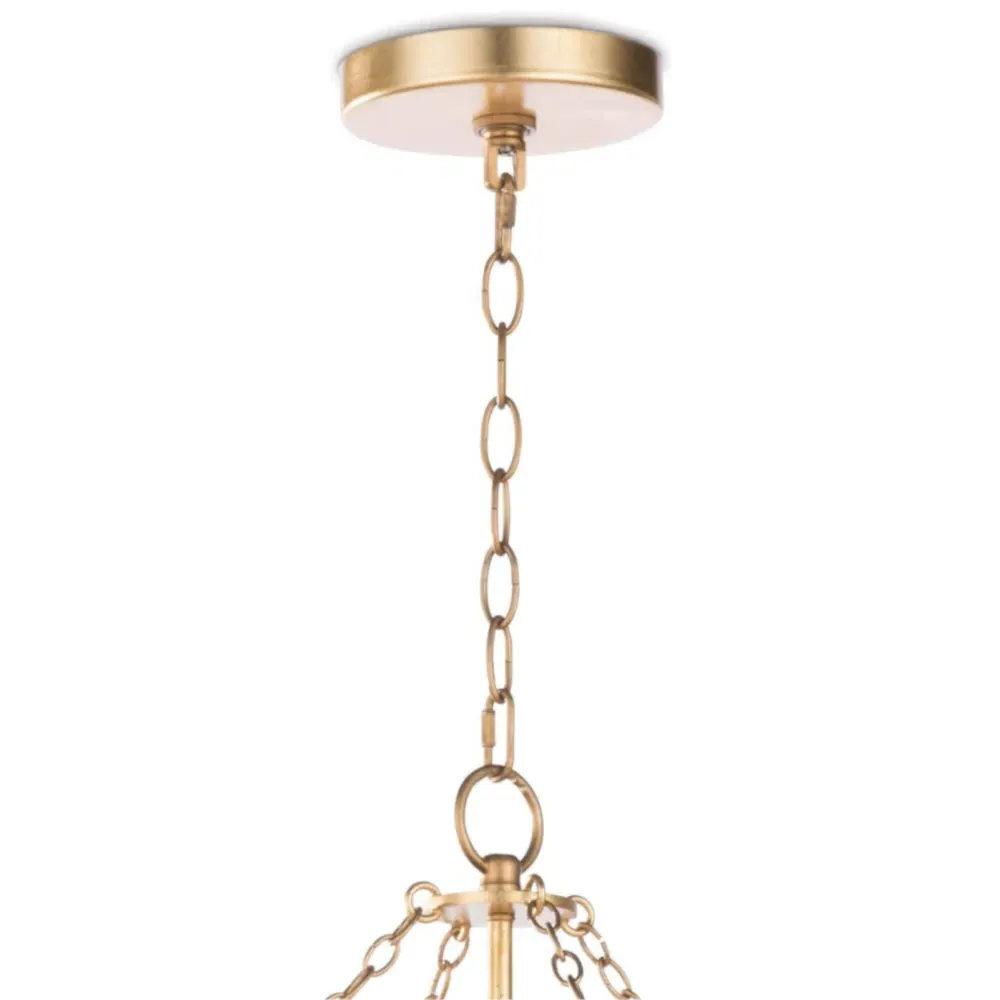 Cheshire Regency Crystal Flowers Chandelier - Clear, Gold Metal