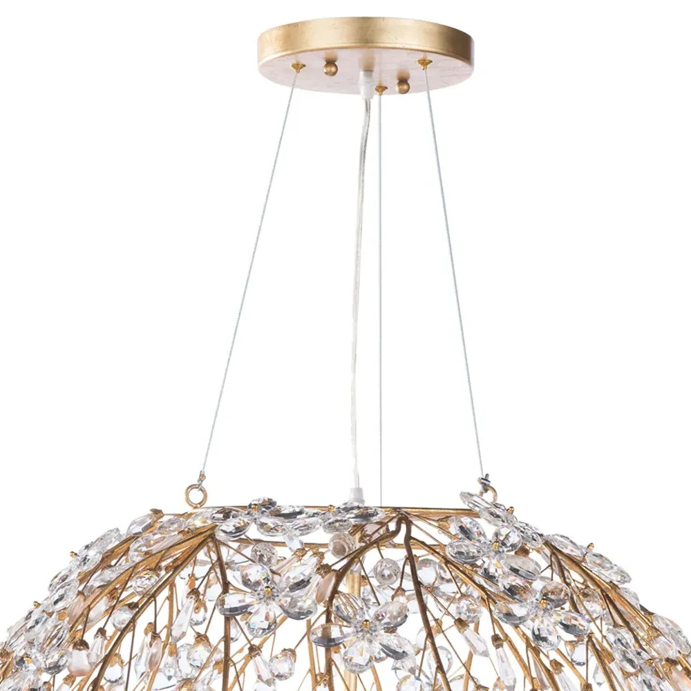 Cheshire Small Chandelier - Gold, Crystal