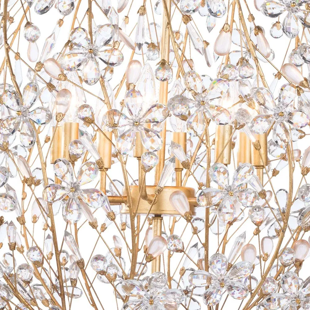 Cheshire Small Chandelier - Gold, Crystal