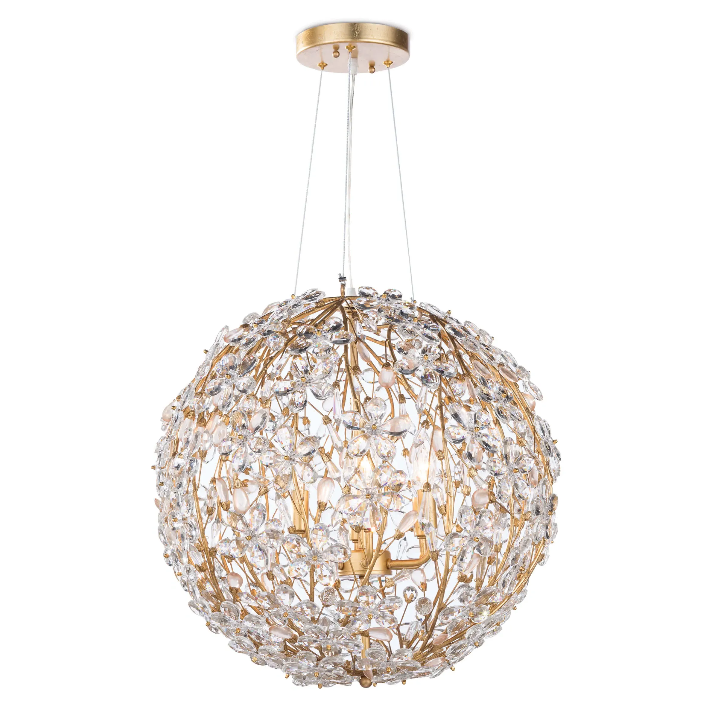 Cheshire Small Chandelier - Gold, Crystal image