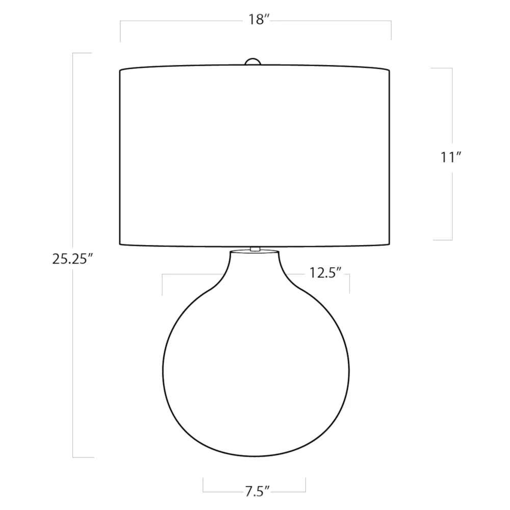 Chevron Bedside Table Lamp - Natural, Bone