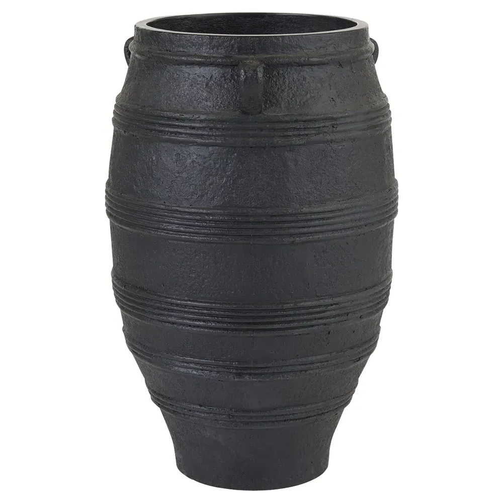 Chicago Large Outdoor Planter - Black, Concrete