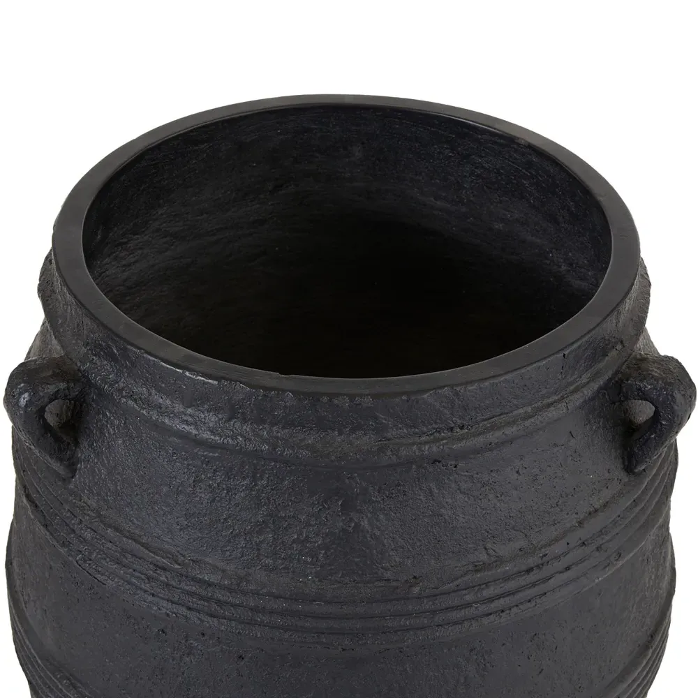 Chicago Large Outdoor Planter - Black, Concrete