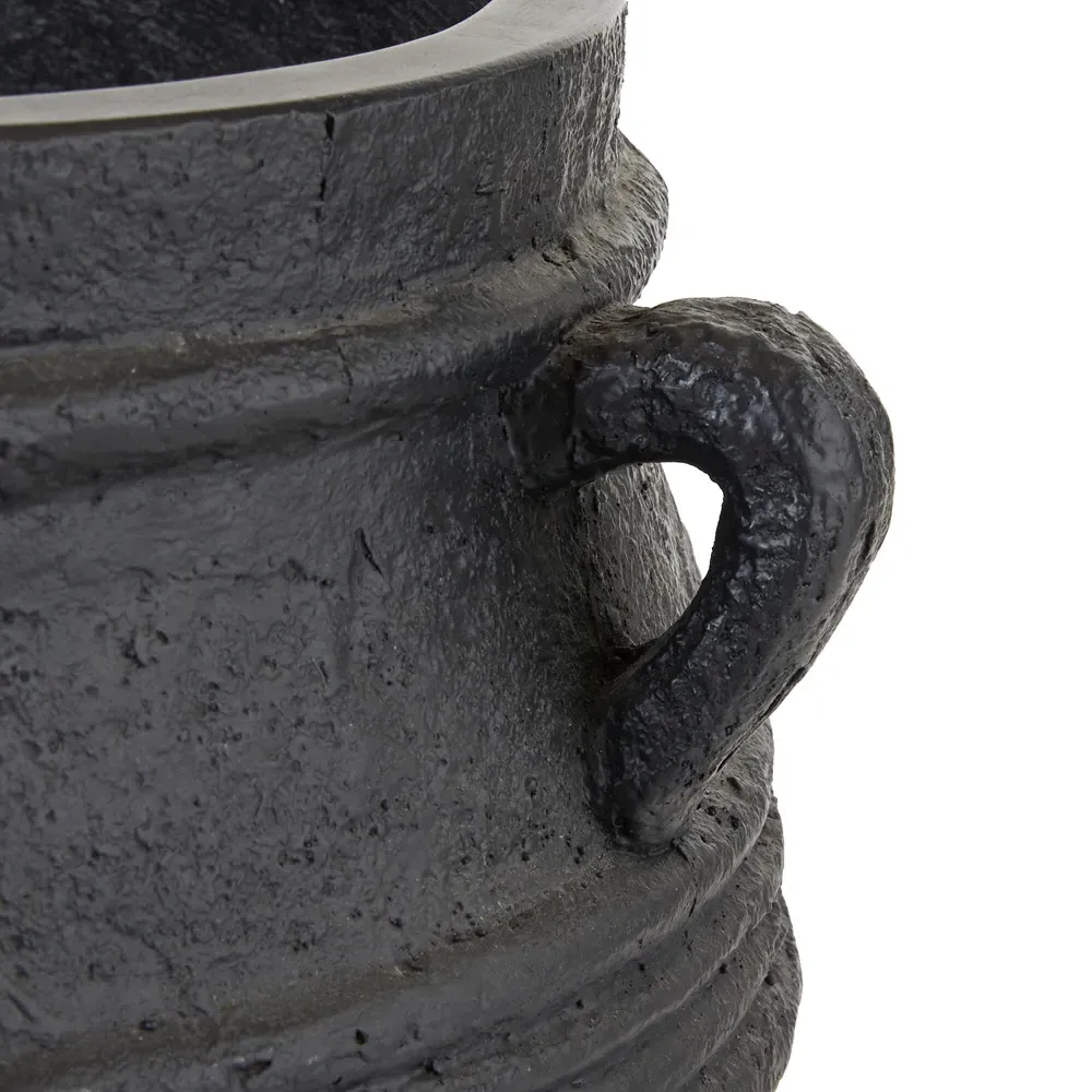 Chicago Large Outdoor Planter - Black, Concrete