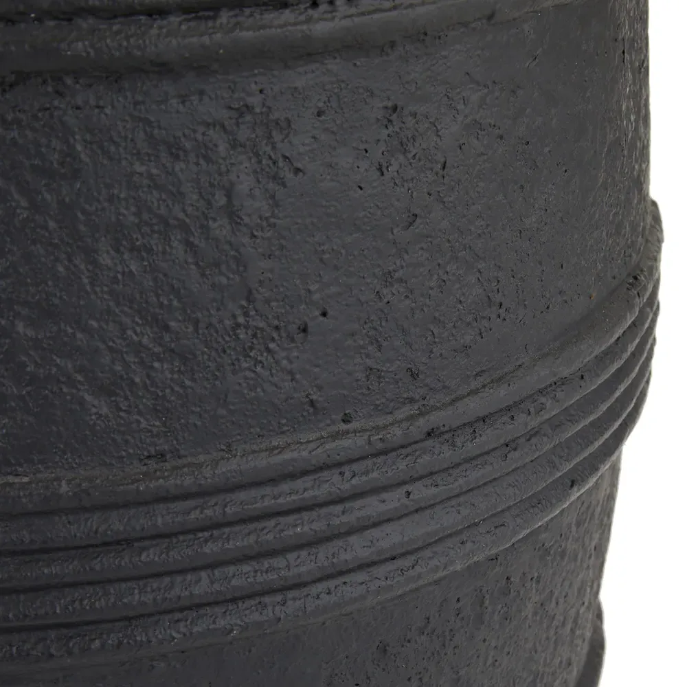 Chicago Large Outdoor Planter - Black, Concrete